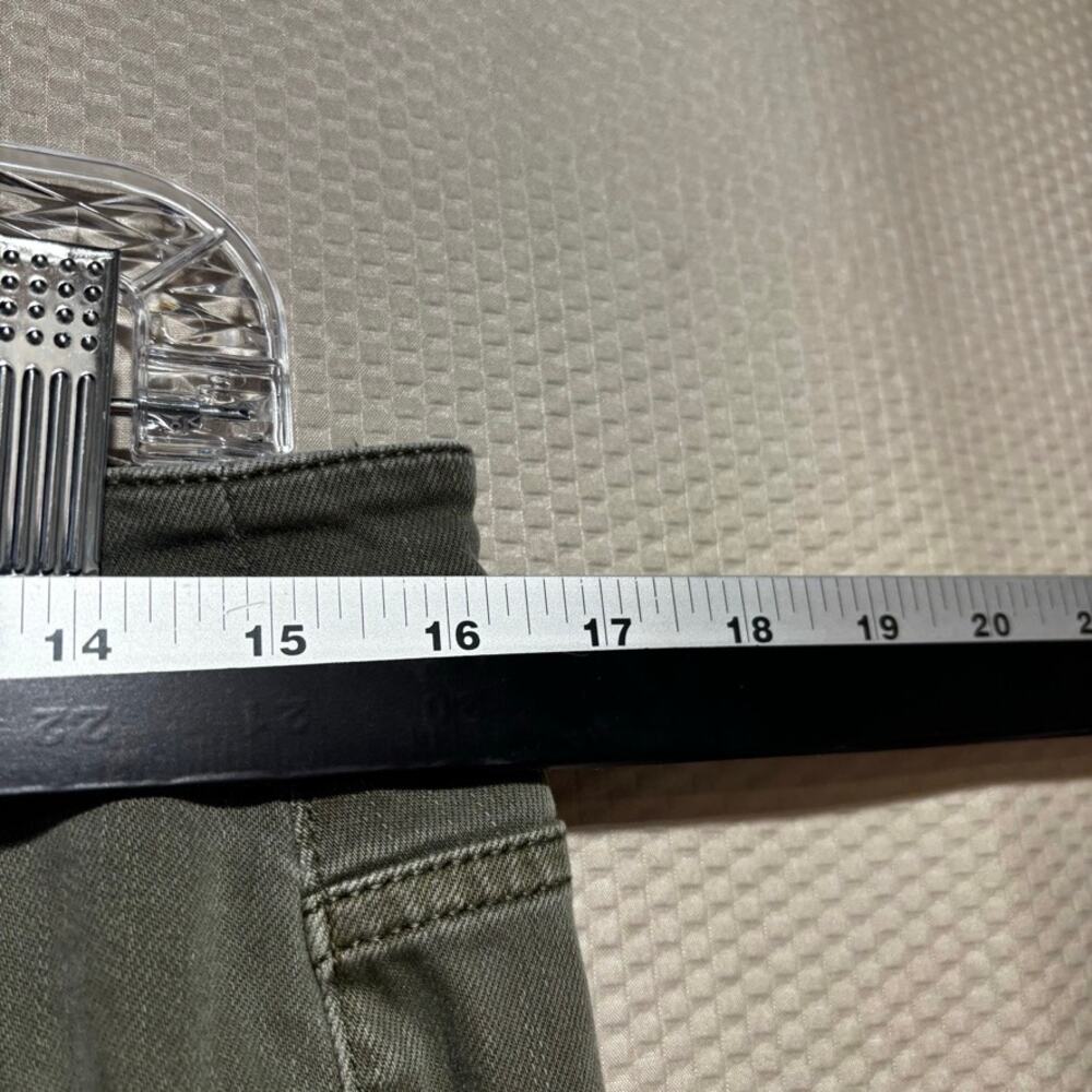 J. Jill Denim Olive Green Authentic Fit Cropped Jean Casual Cuffed Size 10 - Picture 5 of 10